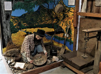 . The figure of a gold-miner at the Coarsegold Historic Museum in Madera County, California, demonstrates how to pan for gold. Photo courtesy of Victor Block. 