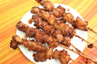 . Alligator kebabs popular in Florida are said to have the consistency of rubbery chicken. Photo courtesy of Keith Brooks/Dreamstime.com.