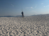 . A visitor to the Alamogordo White Sands National Park in New Mexico pauses to take in this natural wonder. Photo courtesy of Bill Neely. 