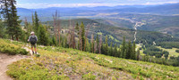  A hiker heads down from the peak of Winter Park in Colorado. Photo courtesy of Jim Farber. 
