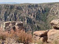 An overlook at the Chiricahua National Monument near Willcox, Arizona, gives visitors an opportunity to view the spires that make up the scenic spot. Photo courtesy of Bill Neely.