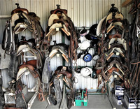  A saddle for every would-be cowboy or cowgirl awaits at the Arizona Cowboy College in Scottsdale. Photo courtesy of Victor Block. 