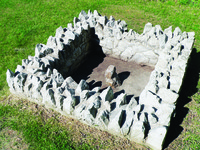  The Star Gazers' Stone in Chester County, Pennsylvania, was placed by astronomer Charles Mason and surveyor Jeremiah Dixon during their work to resolve a border dispute among the Pennsylvania, Maryland and Delaware Colonies. Photo courtesy of Holly Harper. 