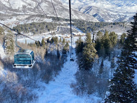  Gondolas take skiers to the top of the mountain at the Snowbasin Resort in Ogden, Utah. Photo courtesy of Margot Black. 