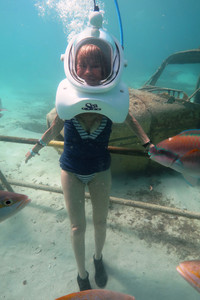 The author explores the bottom of the sea off Aruba's De Palm Island. Photo courtesy of De Palm Island.