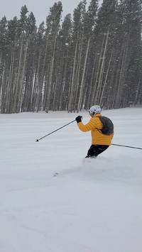  A skier takes to the slopes in Breckenridge, Colorado. Photo courtesy of Greg Lock. 