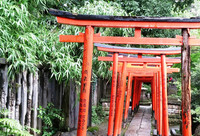 The entrance to a temple along Japan's Nakasendo Way intrigues pilgrims making the walk from Kyoto to Tokyo. Photo courtesy of Victor Block.