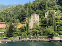  Ca Livia is a pink palace that reigns above the harbor above Varenna harbor in Italy. Photo courtesy of Philip Courter. 