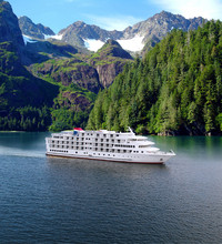  The American Constellation, an American Cruise Line ship, sails in Alaska. Photo courtesy of American Cruise Lines. 