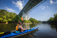  Kayaking on Elkhorn Creek is one way to discover Kentucky's bourbon history. Photo courtesy of Visit LEX. 