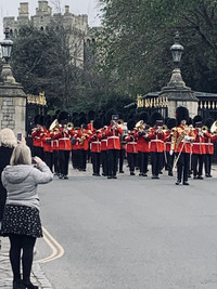  Tourists photograph the popular Changing of the Guard at Windsor Castle, where Queen Elizabeth II currently resides. Photo courtesy of Carl H. Larsen. 