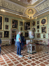 . Myriad works of art captivate visitors at the opulent and well-organized Pitti Palace in Florence, Italy. Photo courtesy of Lesley Sauls Frederikson. 