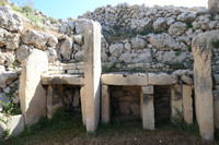  This construction was likely once an altar at Ggantija, Malta's largest megalithic temple. Photo courtesy of Barbara Selwitz. 