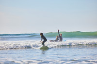  A family learns to surf at The Seabird Resort in Oceanside, California. Photo courtesy of The Seabird Resort. 