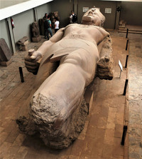  A fallen statue of Ramses II reposes in Memphis, Egypt. Photo courtesy of Victor Block. 