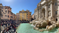. Visitors from around the world toss coins into the Trevi Fountain to ensure their return to the romantic city. Photo courtesy of David Frederikson. 