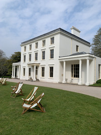 Waiting for guests and perhaps a round of croquet, the Regency-styled Greenway home of Agatha Christie on the south coast of England was a focal point for entertaining and writing widely read mysteries. Photo courtesy of Carl H. Larsen. 