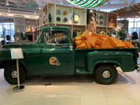  A Packer-green truck filled with faux blocks of cheese takes the spotlight in the gift shop of Lambeau Field in Green Bay, Wisconsin. Photo courtesy of Glenda Winders. 