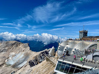  The observation deck at the Zugspitze cable car terminus in Garmisch-Partenkirchen, Germany, provides spectacular views of the surrounding scenery. Photo Courtesy of Margot Black. 