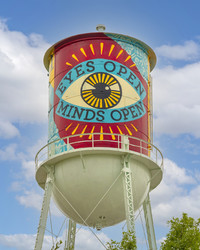  Graffiti artists adorned this water tower in Deep Ellum, Texas. Photo courtesy of David Pillow/Dreamstime.com. 