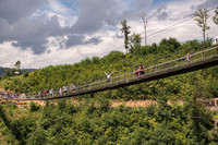 The SkyBridge in Gatlinburg, Tennessee, is the longest pedestrian cable bridge in North America. Photo courtesy of Wirestock/Dreamstime.com.