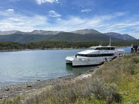 . A catamaran picks up visitors in Tierra del Fuego National Park for lunch and a sail around the Beagle Channel. Photo courtesy of Lesley Frederikson. 