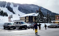  Skiers head for a day on the slopes at the White Pass Ski Area near Yakima, Washington. Photo courtesy of Jim Farber. 