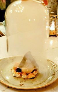  The dessert s'mores at Crafted in Yakima, Washington, are served under a smoky bell jar. Photo courtesy of Jim Farber. 