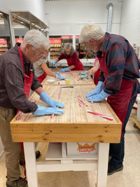 . Visitors to Granna, Sweden, can participate in making Polkagrisar peppermint sticks made famous in this town. Photo courtesy of Lesley Frederikson.