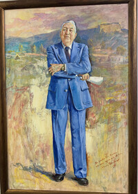  The Senator Sam J. Ervin Jr. Library and Museum in Morganton, North Carolina, displays a portrait of Sen. Sam Ervin Jr. Photo courtesy of Sharon Whitley Larsen. 
