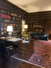  The library from Sen. Sam Ervin's home in Morganton, North Carolina, is re-created in the Senator Sam J. Ervin Jr. Library and Museum. Photo courtesy of Sharon Whitley Larsen. 