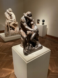 A small bronze version of "The Kiss" by Rodin sits near the larger marble sculpture in the National Fine Arts Museum in Buenos Aires, Argentina. Photo courtesy of Lesley Frederikson.