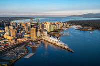  This aerial view of Vancouver, British Columbia, Canada, captures the natural wonder that surrounds this sophisticated city. Photo courtesy of Destination Vancouver/Albert Normandin. 