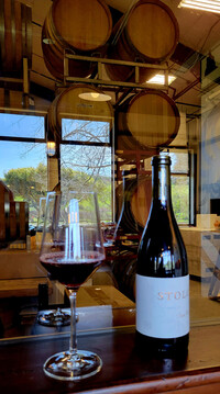  Wine-tasting at Stolo Vineyards and Winery completes a visit to Cambria, California. Photo courtesy of Jim Farber. 