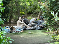  What looks like the painting "Luncheon on the Grass" by Edouard Manet is actually a group of figures at Grounds for Sculpture in Hamilton Township, New Jersey. Photo courtesy of Bill Neely. 