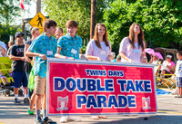 Twins march in the Double Take Parade during Twin Days in Twinsburg, Ohio. Photo courtesy of Kenneth Sponsler/Dreamstime.com.