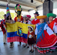  Ecuadoran revelers display their flag at the 2022 Hispanic Heritage Festival in Greenville, South Carolina. Photo courtesy of Bill Neely. 