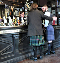  Kilts are worn in everyday situations all over Scotland. Photo courtesy of Victor Block. 