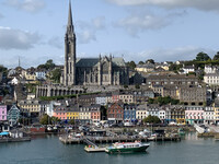 Charming and colorful Cobh, Ireland, comes into view as Cunard's Queen Victoria sails into the harbor. Photo courtesy of Sharon Whitley Larsen. 