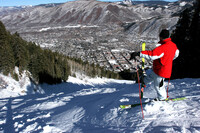  A skier looks down the mountain at Aspen, Colorado. Photo courtesy of Lev Akhsanov/Dreamstime.com. 