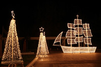 . In Greece, ships with lights on them signal the holiday season. Photo courtesy of Kanvag/Dreamstime.com. 