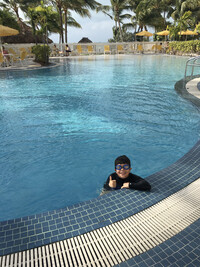  If possible, book a hotel with a pool so that everyone can relax at the end of the day. Photo courtesy of Margot Black. 