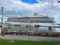  The Viking Star docks at Eastport, Maine, during a recent cruise. Photo courtesy of Barbara Selwitz. 