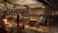  Some cruise lines offer amenities for adults only, such as this lounge on the Disney Treasure.  Photo courtesy of Disney Cruise Line. 