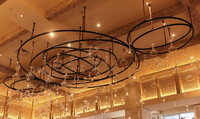  The chandeliers at Jimmy Buffett's Margaritaville Resort in Hollywood, Florida, are made of margarita glasses. Photo courtesy of Victor Block. 