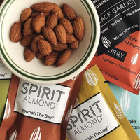  Flavored Spirit Almonds are a step up from airline peanuts for hungry passengers. Photo courtesy of Spirit Almonds. 
