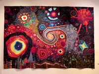 "Edge of Chaos" by Niraja Lorenz is on display at the Visions Museum of Textile Art in San Diego, California. Photo courtesy of the Visions Museum of Textile Art.