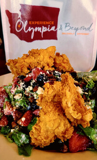 The Southwest Salad with fried chicken at The Local in Yelim, Washington, is a must for any visitor. Photo courtesy of Jim Farber.