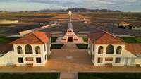  The Museum of History in Granite, featuring the Official Center of the World pyramid and Church on the Hill, is in Felicity, California. Photo courtesy of the Museum of History in Granite. 