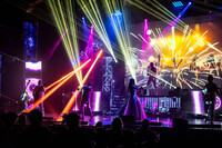 Lasers and pyrotechnics add drama and flare to The Haygoods, the most popular show in Branson, Missouri. Photo courtesy of The Haygoods.